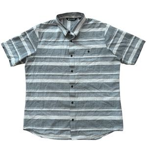 Travis Mathew Men’s Size XL Short Sleeve Button Up Gray/Dark Gray Golf Apparel‎